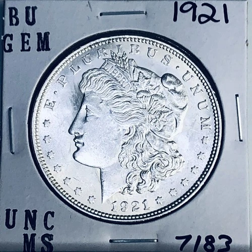 1921 BU GEM MORGAN SILVER DOLLAR UNC MS+++ U.S. MINT RARE COIN 7183