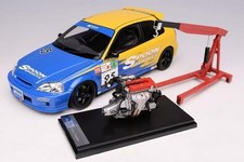 2000 HONDA CIVIC EK9 TYPE R SPOON No.95 RACING WITH ENGINE 1/18scale MotorHelix