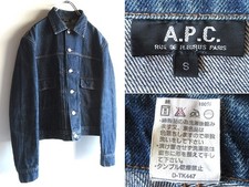 Rare 90s Vintage A.P.C. LEVI S 2nd Red Ear Denim Jacket G Jacket S Indigo Made i