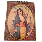 Vintage Olympia Beer Washington Wood Advertising Sign 9.5” x 12.5”