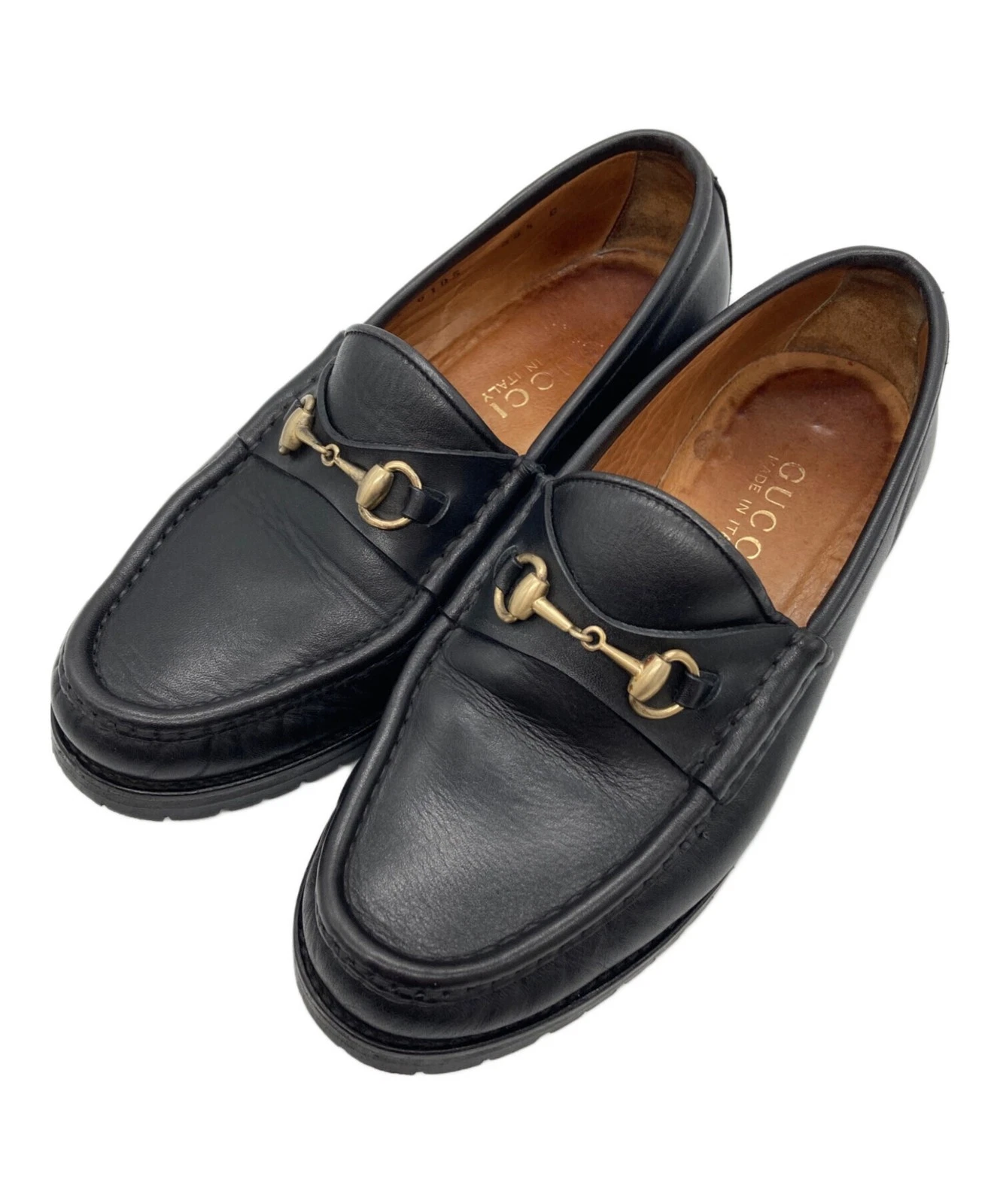 Gucci mocassini donna bit pelle scarpe eleganti EU 35 5 nero 0105782K autentici