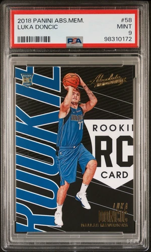 2018-19 Panini Absolute Memorabilia Luka Doncic #58 RC Rookie Uncirculated PSA 9