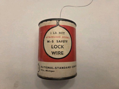 Vintage National Standard Aviation Race Car Stainless Steel Safety Wire A .020"