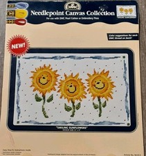DMC 2002 SMILING SUNFLOWERS Needlepoint Canvas Collection