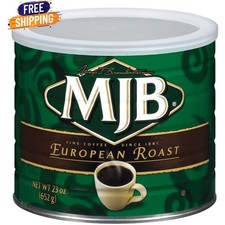 MJB European Ground Coffee Dark Roast 23 Ounce Can 9.01 per pound