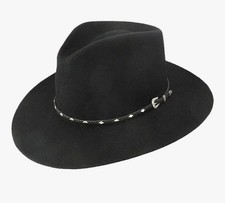 Stetson 5X Diamond Jim Black Felt Hat With Free Hat Brush