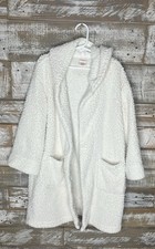 Cat  Jack kids white robe w/ eared hoodie size XS 4/5 
