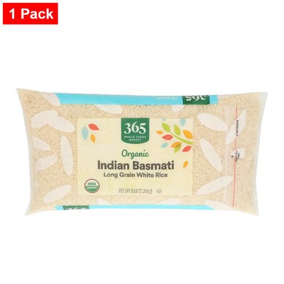 365 By WFM, Organic White Basmati Rice, 5 Pound, 80 Ounce - 1 Pack