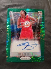 2024-25 WNBA Prizm Tina Charles Green Pulsar Autograph 13/25 Atlanta Dream