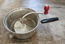 Vintage Foley Mfg. Stainless Steel Food Mill Masher Screw Drive