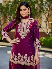 SALWAR KAMEEZ PAKISTANI INDIAN WEDDING PARTY WEAR DRESS BOLLYWOOD SUIT SHARARA