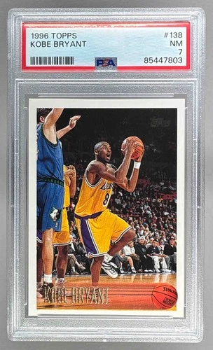 85447803 Kobe Bryant 1996 Topps #138 Rookie RC PSA 7