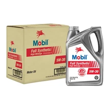 Mobil Full Synthetic High Mileage Motor Oil 5W-30, 5 Qt, Case/3