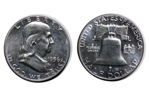 1956 Silver Proof Franklin Half Dollar - Type 2 - Proof Gem +  #124