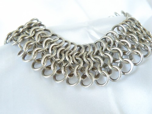 Vintage Sterling Silber 925 Kettenhemd Kette Gliederarmband 7" - Bild 12 von 24