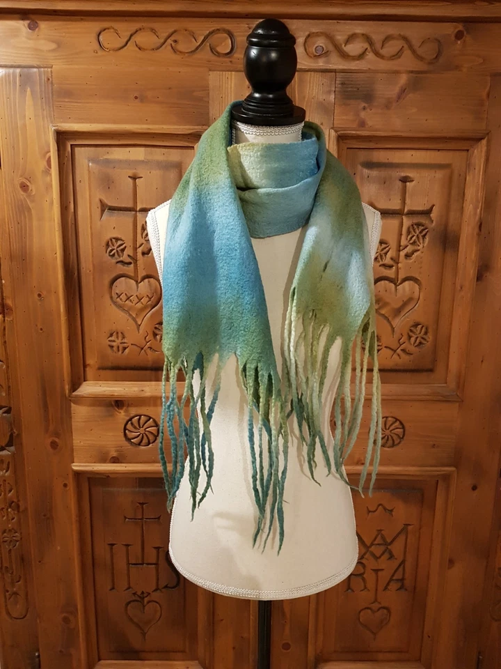 Gefilzter Schal Merino Wolle - Bild 3 von 4