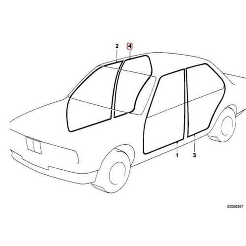 Tür Dichtungen Dichtungsleiste Innere Tür für BMW E70 X5 2006- 2013 - Bild 1 von 5