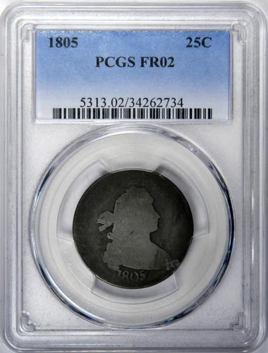 1805 DRAPED BUST QUARTER ~ PROBLEM-FREE NGC FR02!