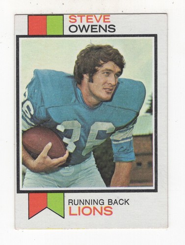 1973 Topps Football Steve Owens Detroit Lions #495 - Bild 1 von 2