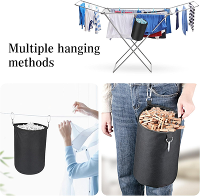 2 Sacchetti Per Mollette Da Bucato - Appendibili, Portatili, Design Arcobaleno - Foto 10