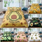 Avocado Single Double Queen King Super King Bed Quilt Duvet Doona Cover Set