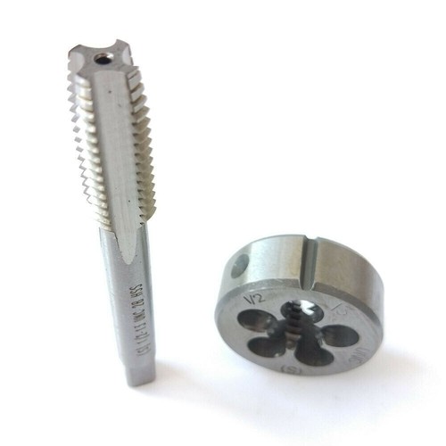 1/2"-13 UNC Tap and Die Set HSS Thread Tap With Round Threading Die Right Hand - Picture 4 of 5