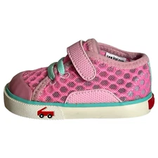 See Kai Run Saylor Pink Mint Mesh Sneakers 1074 Girls Size 4