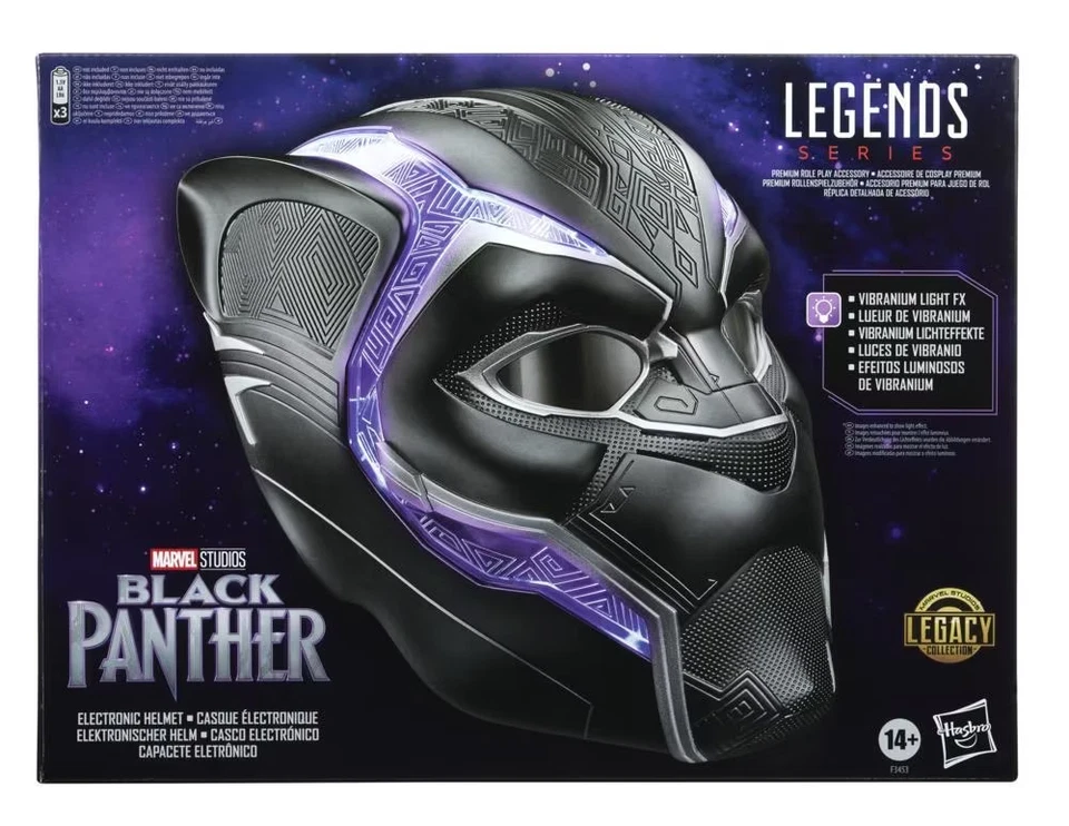 Marvel Legends Series Black Panther Premium Casco Electrónico con Luz FX Nuevo Foto 3 de 3