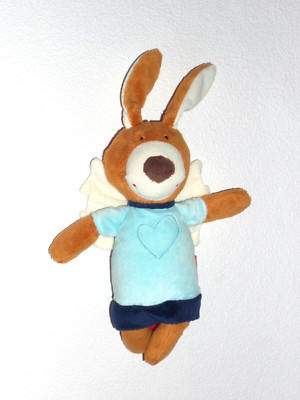 Sigikid 41470 Hase Häschen blue blau mit Herz Engel Spieluhr Schlaf Kindlein