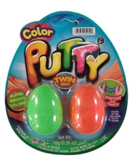 Ja-Ru Inc. Color Putty Eggs Twin Pack- Putty that Glows in the Dark  Eggs 2 Pack