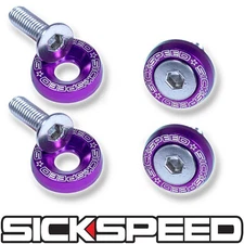 4 PC PURPLE 5MM WINDSCREEN FENDER WASHER BOLT KIT FOR MOTORCYCLE WINDSHIELD M7