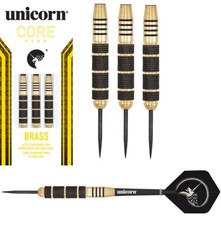 Image of Unicorn Core Plus Brass Steel Tip Darts - Full Set - 21g, 23g, 25g and 27g