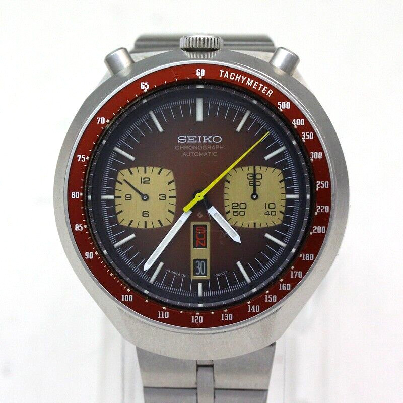 44mm Automatic Steel 6138-0049 Bullhead Wristwatch Seiko Chronograph Stainless - vintagewatches.pk