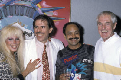 Dale Bozzio Peter Max Cheech Marin & Timothy Leary 1986 Old Photo