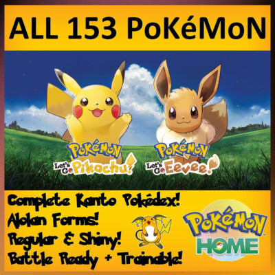Pokemon Home Let's Go Pikachu Eevee Lets