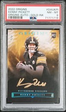 2022 Origins Kenny Pickett Auto Gold Ink On Card RC Rookie #/5 PSA 8 Steelers