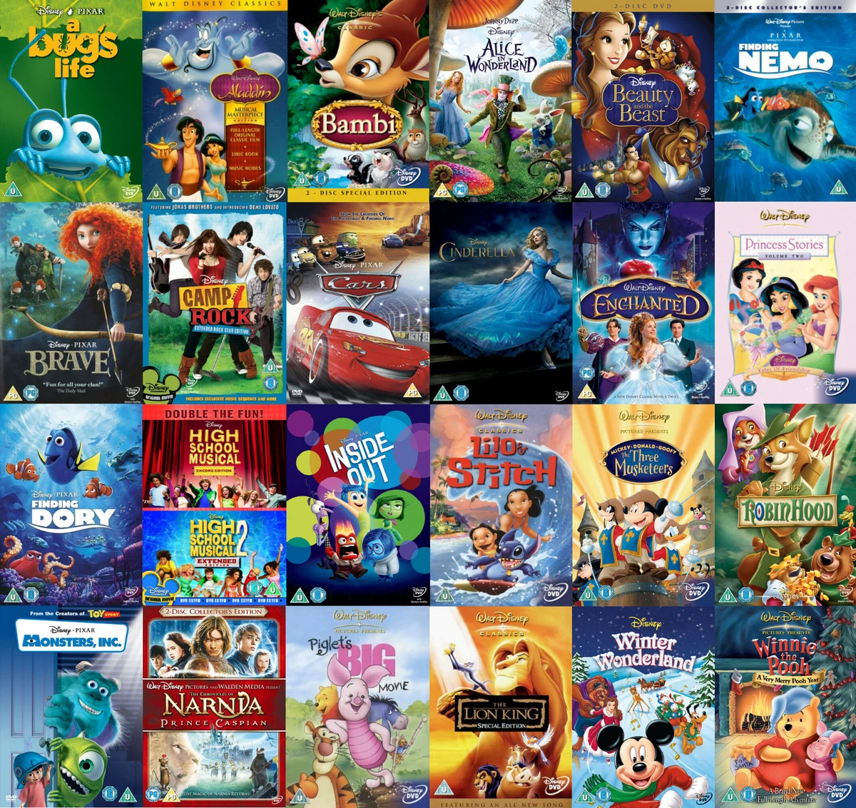 Various Titles Kids DISNEY PIXAR Movies Cartoons Family DVD BUY 3 Get 2 FREE