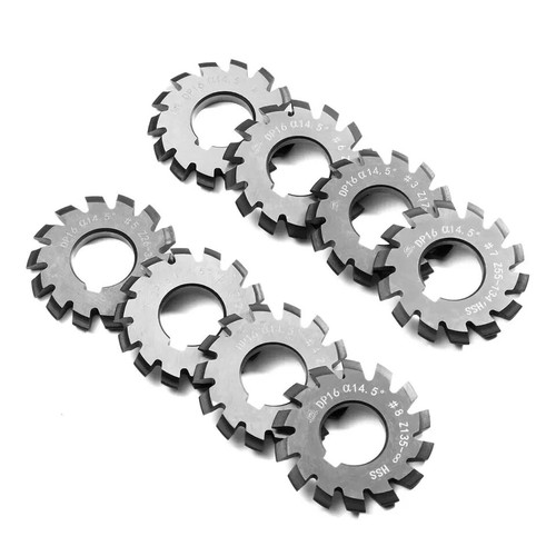 8 Stück DP16 PA 14,5 Bohrung22 Evolventenverzahnungsfräser R8 22 mm Fräsmaschine Dorn - Bild 2 von 10