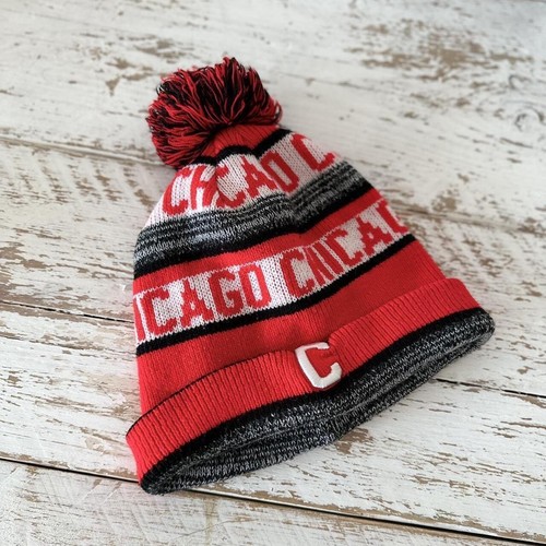 Cincinnati NHL Beanie Herren Retro Winter Wollmütze Wackelmütze Manschettenbommel