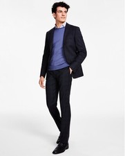 190 BRAND NEW CALVIN KLEIN Mens 30x32 Black Slim Fit Stretch Dress Pants/Slacks