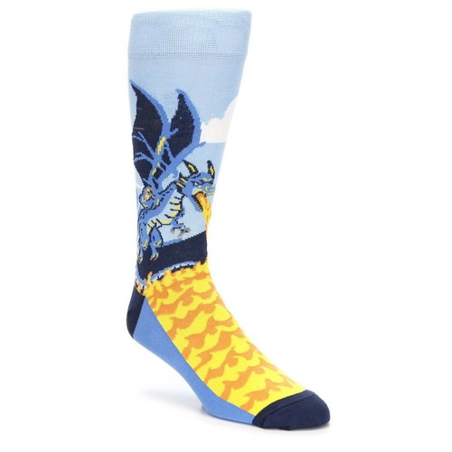Dragons Para Hombre Crew Calcetines Talla 10-13 Respiración Fuego Novedad Fantasía Moda Nuevos - Imagen 6 de 10