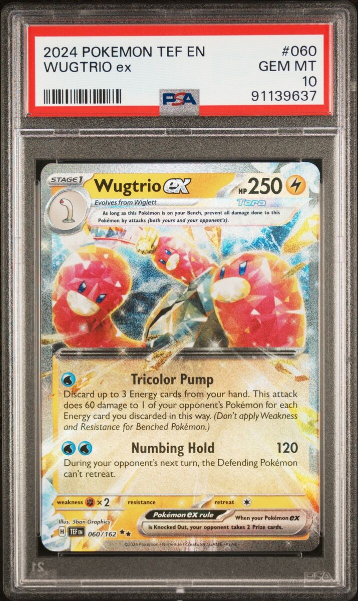 PSA 10 Wugtrio Ex #060 2024 Pokemon Tef En-Temporal Forces PSA 10 Wugtrio Ex #060 2024 Pokemon Tef En-Temporal Forces