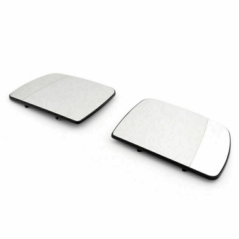 Door Wing Mirror Glass Heated Backing Plate L + R Fits BMW X5 E53 99-06 Clear U4