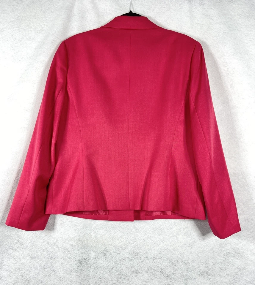 Le Suit 2 piezas Falda Traje Mujer’s 16 Rosa Negro Blazer Botón Manga Larga Usado en Excelente Condición Foto 4 de 4