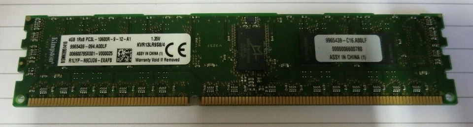 Kingston KVR13LR9S8/4 9965439 20GB (5x4GB) PC3-10600 DDR3 ECC CL9 240P Memory - Image 2 of 4