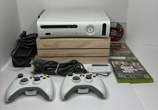 Microsoft Xbox 360 Bundle Console 2 Controllers 3 Games Cords Adapter 120 GB See