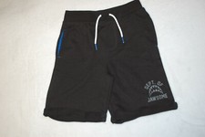 Boys BLACK BERMUDA SWEAT SHORTS Rolled Legs POCKETS Shark DEPT. JAWSOME Size 6