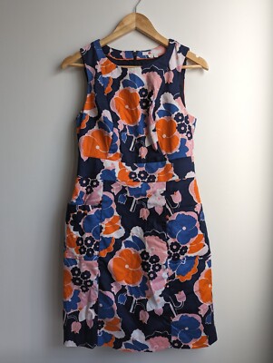 Boden Floral Retro Pocket Dress Size UK10 Regular Navy Orange Blooming  Bouquet | eBay Australia