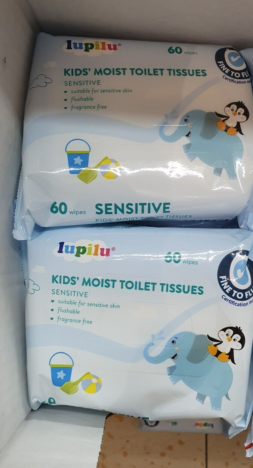 6 Packs x 60 Wet Wipes Lupilu Kids Moist Toilet Tissue Flushable