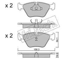 BMW E36 E34 Z3 Racing Brake Pads Front | Fri Tech R60 Compound Track Use